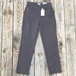 Womens Croft & Barrow midrise jeans straight leg 4 short gray NWT
